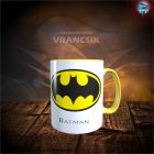 Fehér bögre színes belsővel és füllel - Batman (kétféle színben)