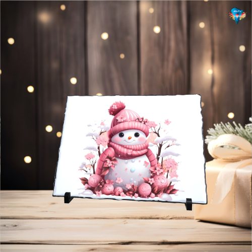 Karácsonyi kőlap - dísz 15x20cm  #002