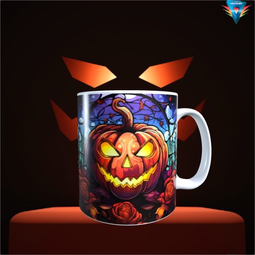 Halloween mintás fehér bögre #031