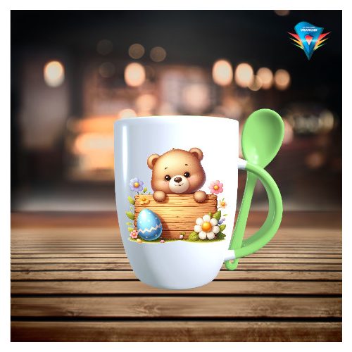 Húsvéti kanalas bögre színes belsővel és füllel#010