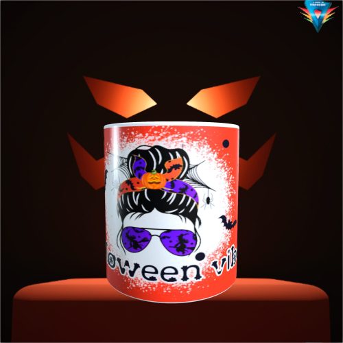 Halloween mintás fehér bögre #024