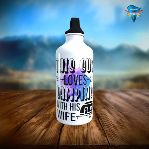 Kemping mintás alumínium kulacs #005