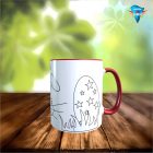 Húsvéti színezhető bögre képpel és szöveggel #001