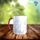 Húsvéti színezhető bögre képpel és szöveggel #001