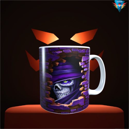 Halloween mintás fehér bögre #030