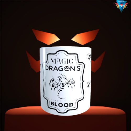 Halloween mintás fehér bögre #035